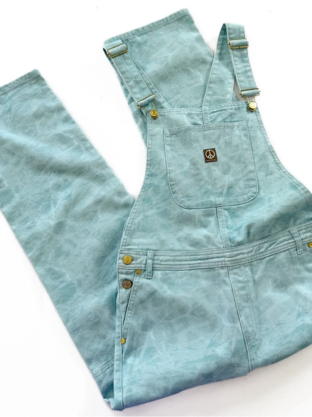 Free People House Of Sunny Overalls Women’s US Sz 4 Pure Shores Ocean Wash - Picture 2 of 13